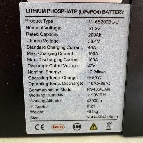 Акумуляторна батарея LiFePO4 51.2V&nbsp;200 Ah KM_M16S200BL-U фото