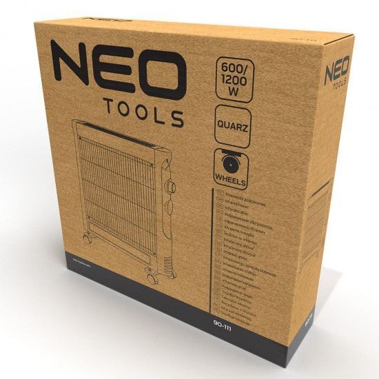 Обогреватель инфракрасный Neo Tools, 1200Вт, кварцевый нагрев. элемент, черный RC_90-111 фото