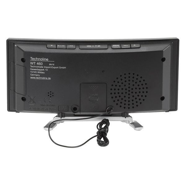 Годинник настільний з радіо Technoline WT460 Blue LED Black/Silver (WT460 blaue LED) DS_DAS301824 фото