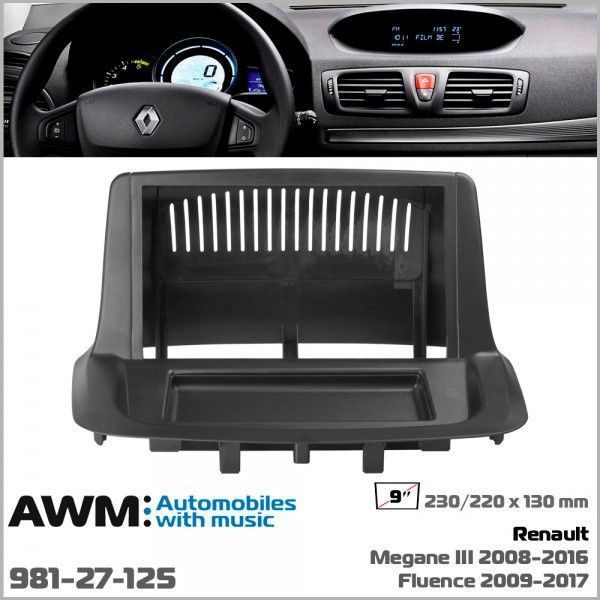 Перехідна рамка Renault Megane III, Fluence AWM 981-27-125 AV_981-27-125 фото