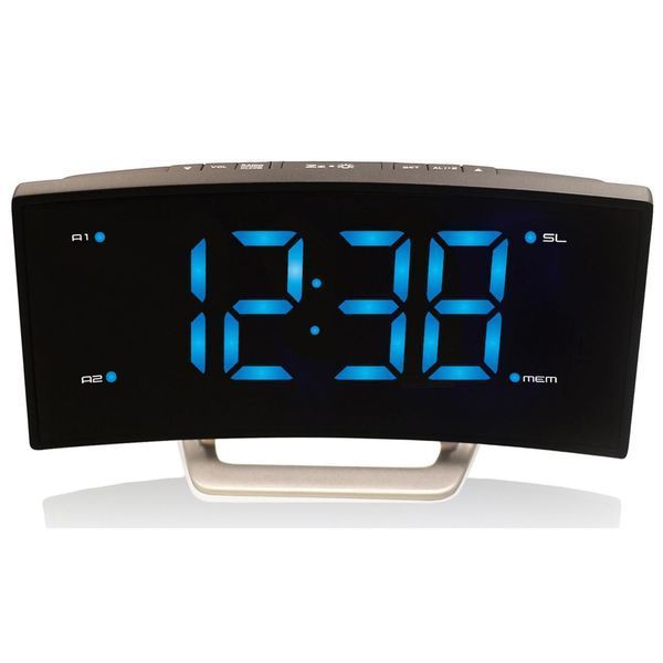Годинник настільний з радіо Technoline WT460 Blue LED Black/Silver (WT460 blaue LED) DS_DAS301824 фото