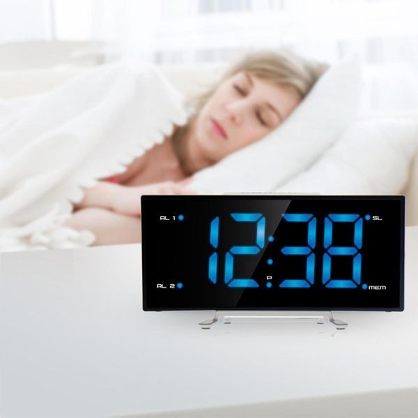 Годинник настільний з радіо Technoline WT460 Blue LED Black/Silver (WT460 blaue LED) DS_DAS301824 фото