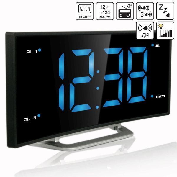 Годинник настільний з радіо Technoline WT460 Blue LED Black/Silver (WT460 blaue LED) DS_DAS301824 фото
