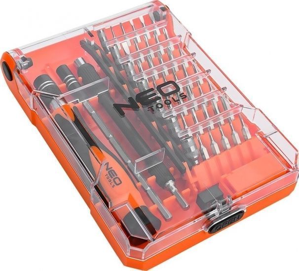 Біти Neo Tools, 1/4", бітотримач, прецизійні, CrV, набір 45шт RC_06-111-1 фото