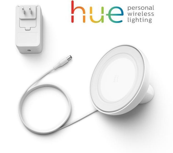 Настільний світильник розумний Philips Hue Bloom, 2000K-6500K, RGB, ZigBee, Bluetooth, дим, білий RC_929002375901 фото