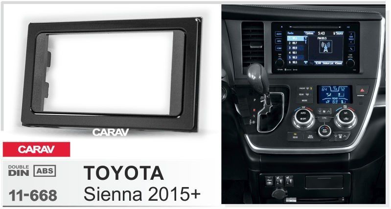 Перехідна рамка CARAV 11-668 для TOYOTA Sienna 2015+ (Gloss Black) AV_11-668 фото