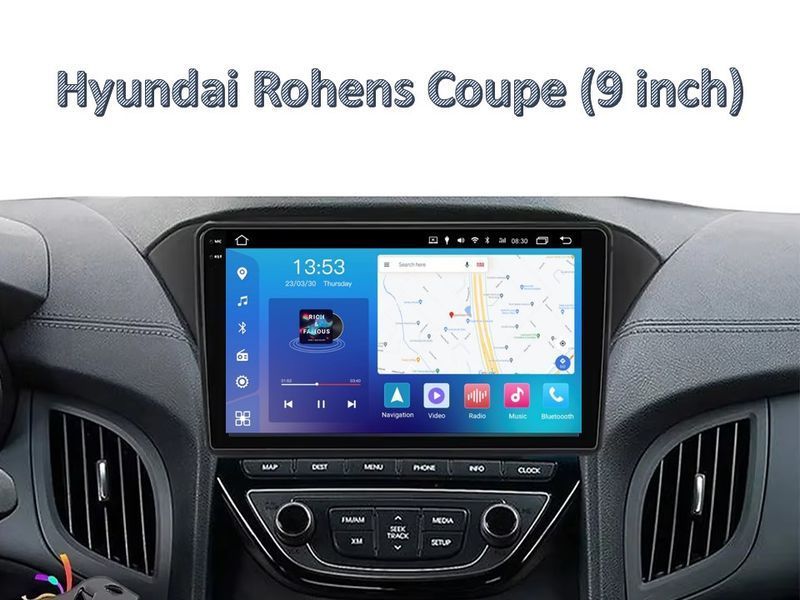 Штатна автомагнітола FORS.auto FS 2 PRO для Hyundai Rohens Coupe (2+32Gb, 9") 2012-2016 FA_FS-2537 фото
