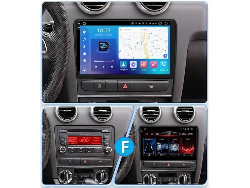 Штатна автомагнітола FORS.auto FS 2 PRO для Audi A3 (2+32Gb, 9") 2003-2013 FA_FS-2124 фото