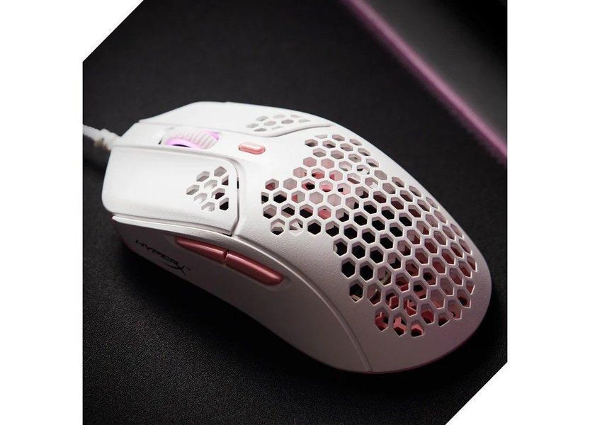 Миша HyperX Pulsefire Haste, RGB, USB-A, біло-рожевий RC_4P5E4AA фото