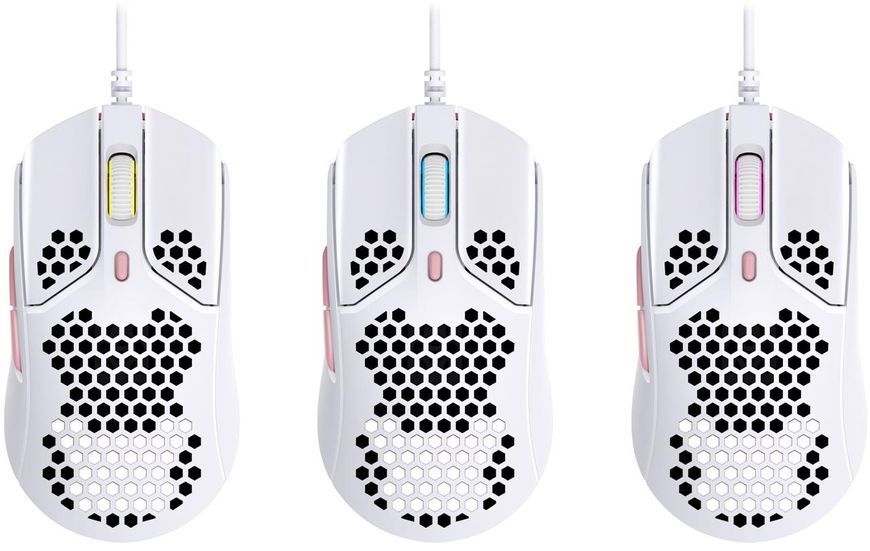 Миша HyperX Pulsefire Haste, RGB, USB-A, біло-рожевий RC_4P5E4AA фото