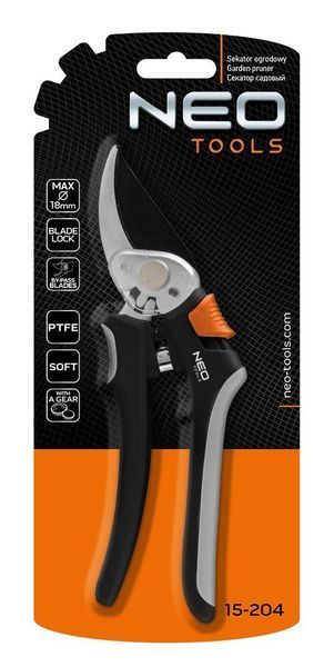 Секатор плоскостной Neo Tools, d реза 18мм, 200мм, 206г RC_15-204 фото