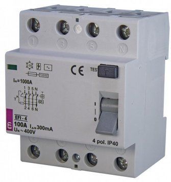Автоматический выключатель ETI EFI-4 100/0,3 тип AC (10kA) RC_2062155 фото