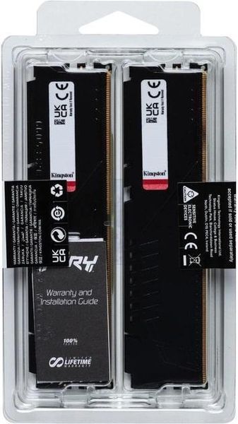 Память ПК Kingston DDR5 16GB KIT (8GBx2) 5200 FURY Beast RC_KF552C40BBK2-16 фото
