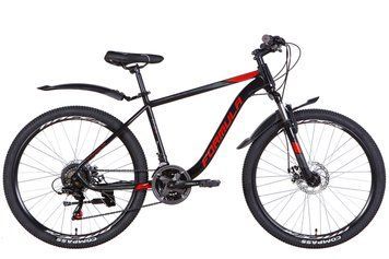 Велосипед ST 26" Formula KOZAK AM DD рама-17,5" чорно-червоний з крилом Pl 2022 VT_OPS-FR-26-674 фото