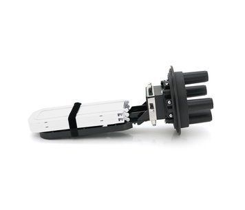 Муфта оптична Merlion ML-OP-F102H-48C, герметична, 4 введення, до 4-х касет, до 48 зварок, матеріал PP U_31925 фото