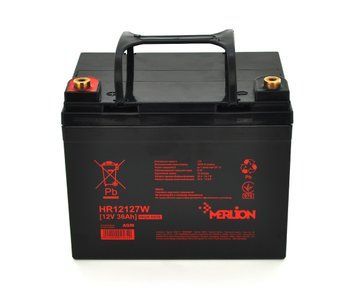 Акумуляторна батарея MERLION HR12127W, 12V 36Ah Black ( 195 х 130 х 155 (167) ) U_2562 фото