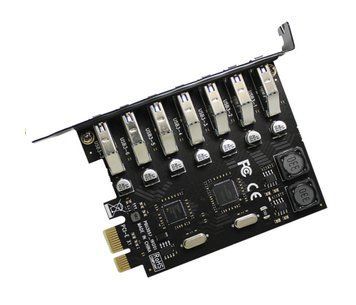 Контроллер PCI-Е => USB 3.0, 7 портов, 5Gbps, BOX U_23146 фото