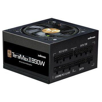 Блок питания Zalman eramax 2 (850W), >90%, 80+ Gold, 120мм, 1xMB 28pin (18+10), 2xCPU 8pin(4+4), 3xMolex, RC_ZM850-TMX2 фото