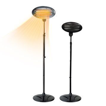Электрический инфракрасный обогреватель GRILLI 2000w, черный GR_009539 фото