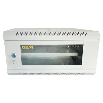 Шафа настінна серверна GEAR 4U 600x600х240 мм Сірий із полицею (GWMSN-4U-600-600G) IP_GWMSN-4U-600-600G фото