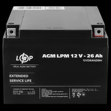 Акумулятор AGM LPM 12V - 26 Ah LP_4134 фото