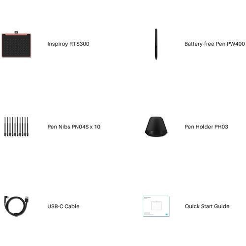Графічний планшет Huion 6.3"x3.9" RTS-300 USB-C,чорний RC_RTS-300 фото