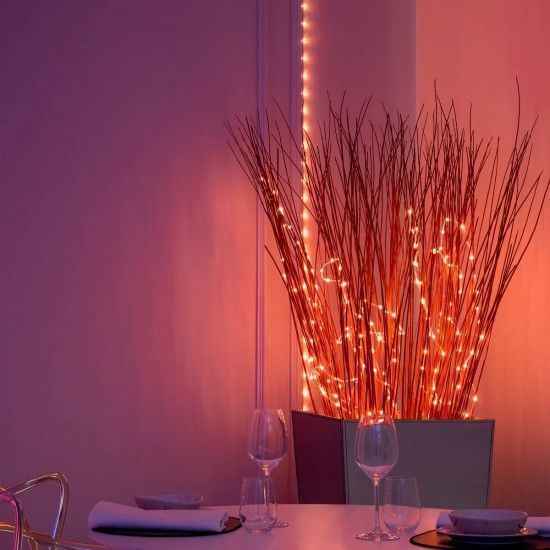 Гірлянда Smart LED Twinkly Dots Lights RGB 200 Gen II, IP44, 10м, прозорий кабель RC_TWD200STP-BEU фото