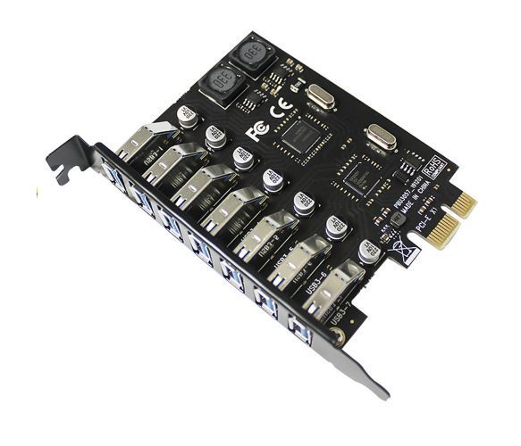 Контролер PCI-Е => USB 3.0, 7 портів, 5Gbps, BOX U_23146 фото