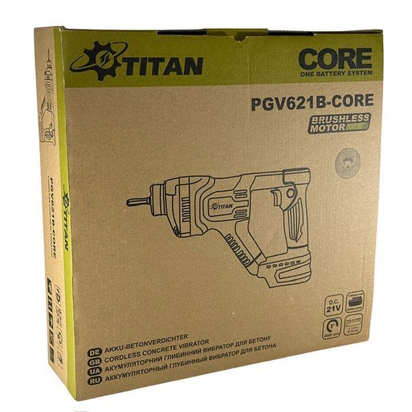 Вібратор акумуляторний Тitan PGV621B CORE (без АКБ та зарядного пристрою, довжина 1.5 м діаметр 25 мм.) HY_090114964 фото