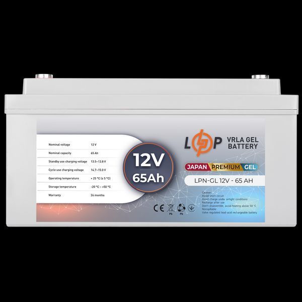 Аккумулятор гелевый LPN-GL 12V - 65 Ah LP_13718 фото