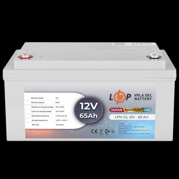 Аккумулятор гелевый LPN-GL 12V - 65 Ah LP_13718 фото