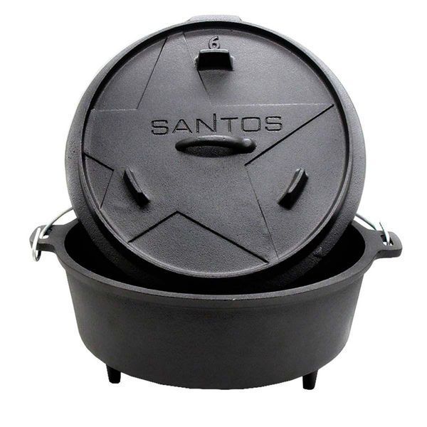 Голландская печь казан жаровня SANTOS, 5,7л с ножками 897085 GR_010975 фото