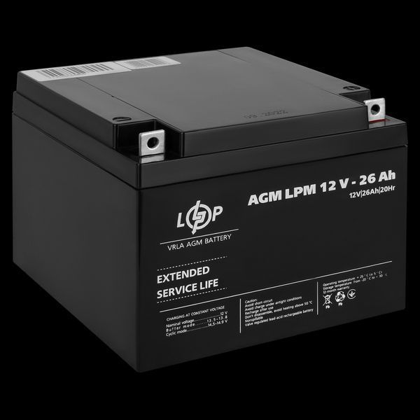 Акумулятор AGM LPM 12V - 26 Ah LP_4134 фото