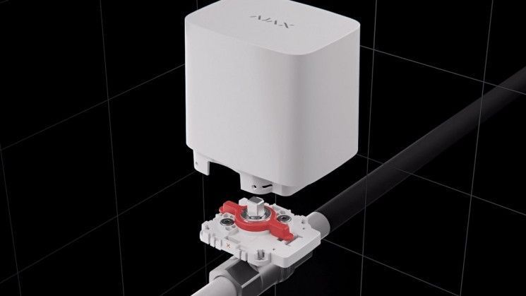 Розумний кульовий кран Ajax WaterStop 1" Jeweler, бездротовий, білий RC_000029714 фото