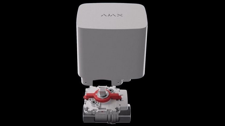 Розумний кульовий кран Ajax WaterStop 1" Jeweler, бездротовий, білий RC_000029714 фото