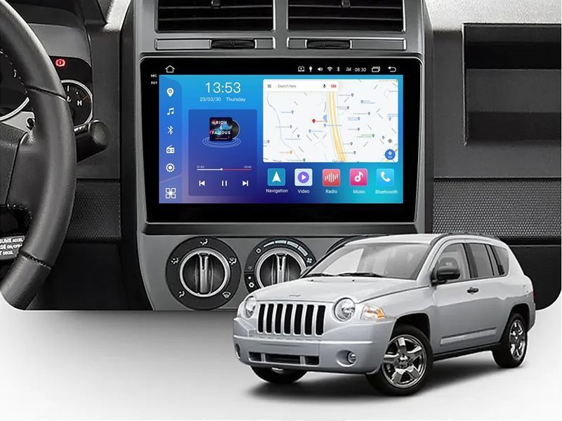 Штатна автомагнітола FORS.auto FS 4 MAX для Jeep Compass (4+32Gb, 10") 2007-2009 FA_FS-5322 фото