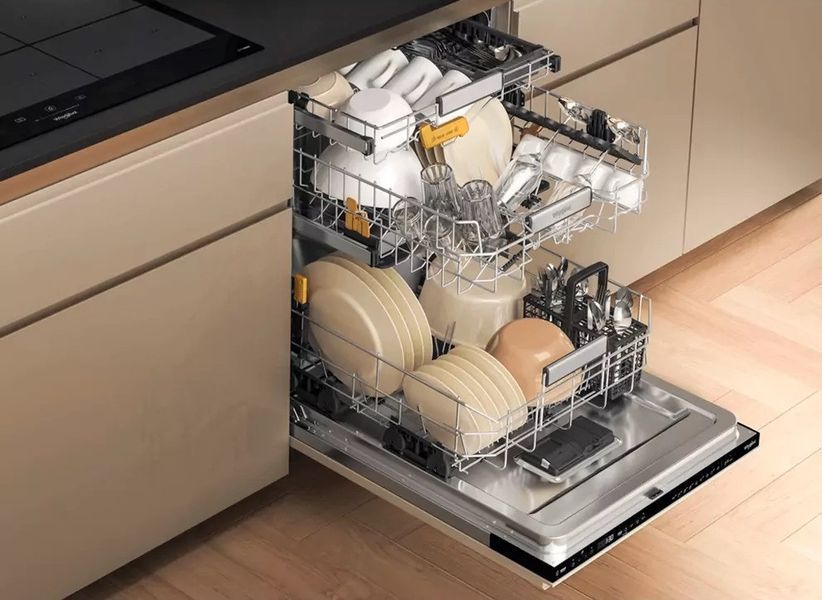 Посудомоечная машина Whirlpool встроенная, 14компл., A+++, 60см, дисплей, 3й корзина, белая RC_W8IHP42L фото