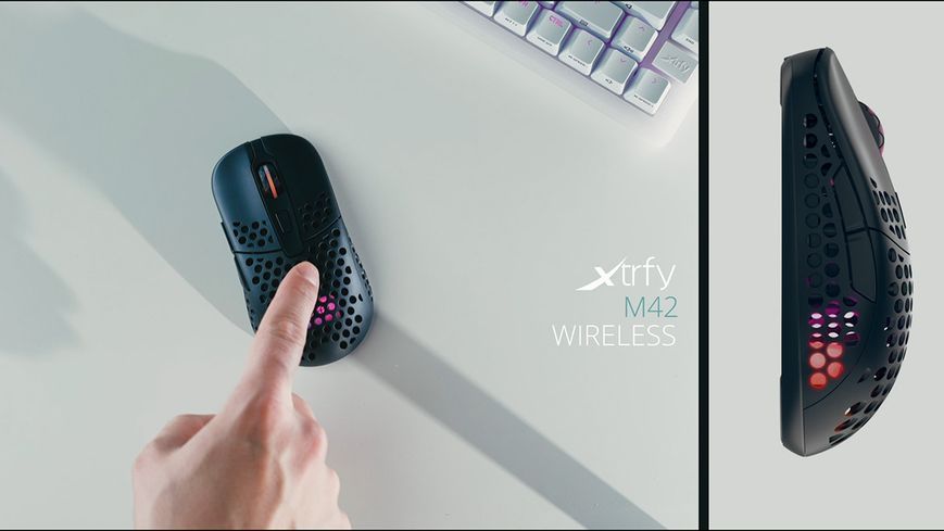 Cherry Xtrfy Мышь M42, WL/USB-A, RGB, черный RC_M42W-RGB-BLACK фото