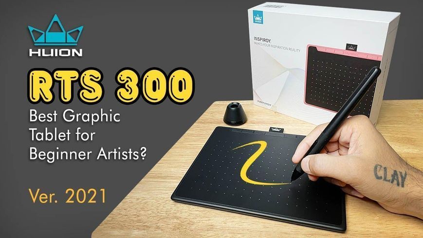 Графічний планшет Huion 6.3"x3.9" RTS-300 USB-C,чорний RC_RTS-300 фото