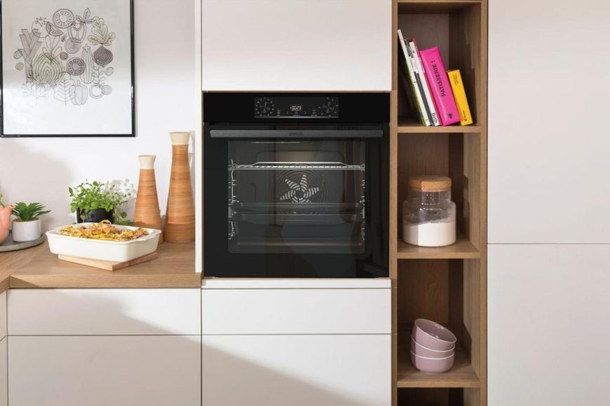 Духова шафа Gorenje електрична, 77л, A+, пара, дисплей, чорний RC_BOS6737E13BG фото