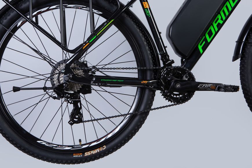 Велосипед с электроприводом 28" AL Formula eCURSOR MAN DD CS рама-20" 48В 17.5А*ч 500Вт черно-зеленый YS VT_ELB-FR-28-022 фото