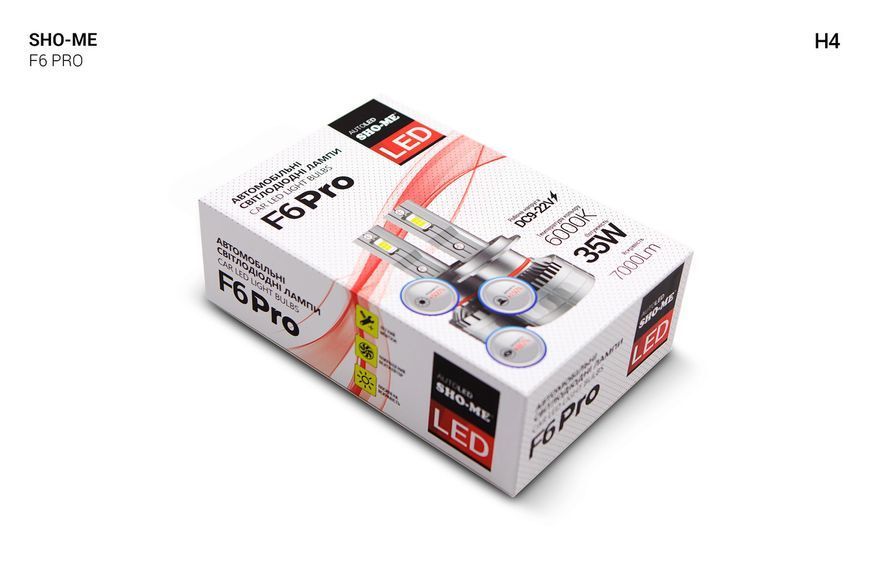 Комплект світлодіодних ламп Sho-Me F6-Pro H4 35W MA_SM F6-Pro H4 фото
