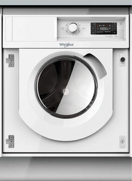 Пральна машина Whirlpool вбудована фронтальна, 7кг, 1400, A+++, 60см, дисплей, пара, інвертор, білий RC_BIWMWG71484E фото