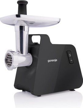 Gorenje Мясорубка, 2000Вт, 2.6кг/мин, 2 решетки, пластик/металл, черный RC_MG2001SB фото