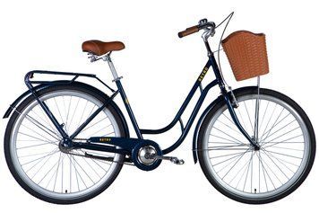 Велосипед сталь 28 Dorozhnik RETRO Velosteel рама-19" синій з багажником задн. St з кошиком Pl з крилом St VT_OPS-D-28-395 фото