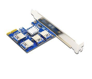 Контроллер PCI-Е => USB 3.0, 4 порта, 5Gbps, OEM U_23148 фото