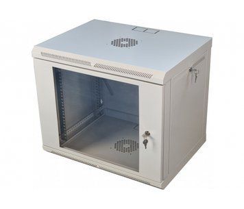 Шкаф телекоммуникационный 19" VAGO 9U, тип - настенный, двери - акрил , цвет - серый, 505х600х450 мм U_28874 фото