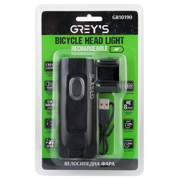 Велосипедная фара Grey's LED 2xCree XP-G 1000lm 4800mAh LI_GR10190 фото
