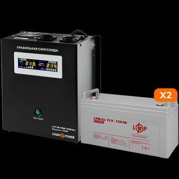 Комплект резервного живлення LP (LogicPower) ДБЖ + гелева батарея (UPS W1500 + АКБ GL 3300W) LP_19804 фото