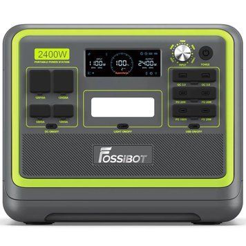 Зарядна станція Fossibot F2400, 2400 Вт, 2048 Вт/год (електростанція для дому, UPS, ДБЖ) EU, WiFi, зелений AMA_F2400 фото
